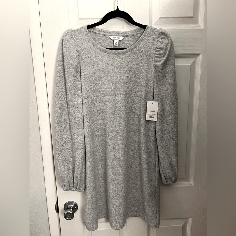 Nine Went Gray Long Sleeve Sweater Dress